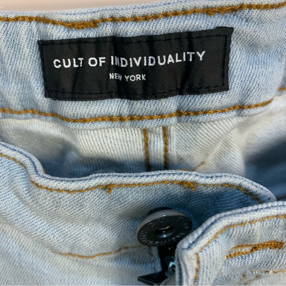 Cult of Individuality Rocker Slim Jeans Distressed Light Wash - Picture 6 of 15